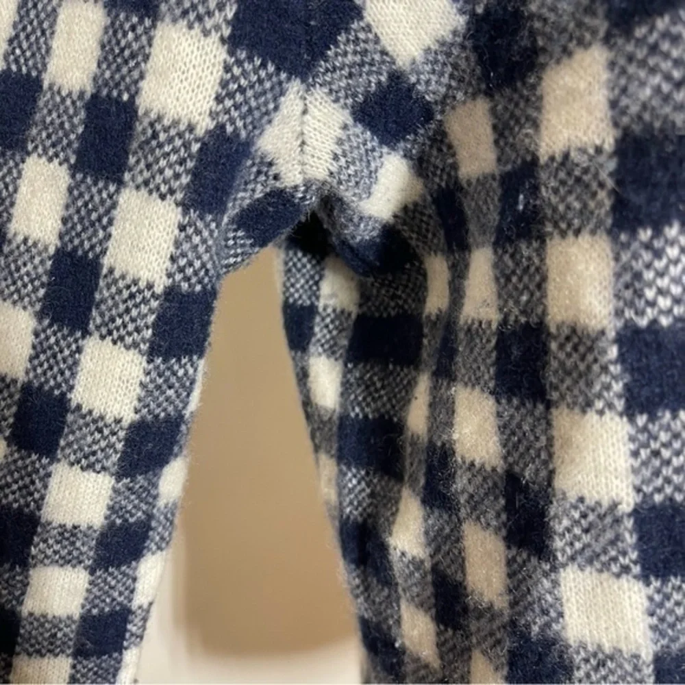 J.Crew • Gingham Checkered Cashmere Sweater S ASO Wednesday Addams